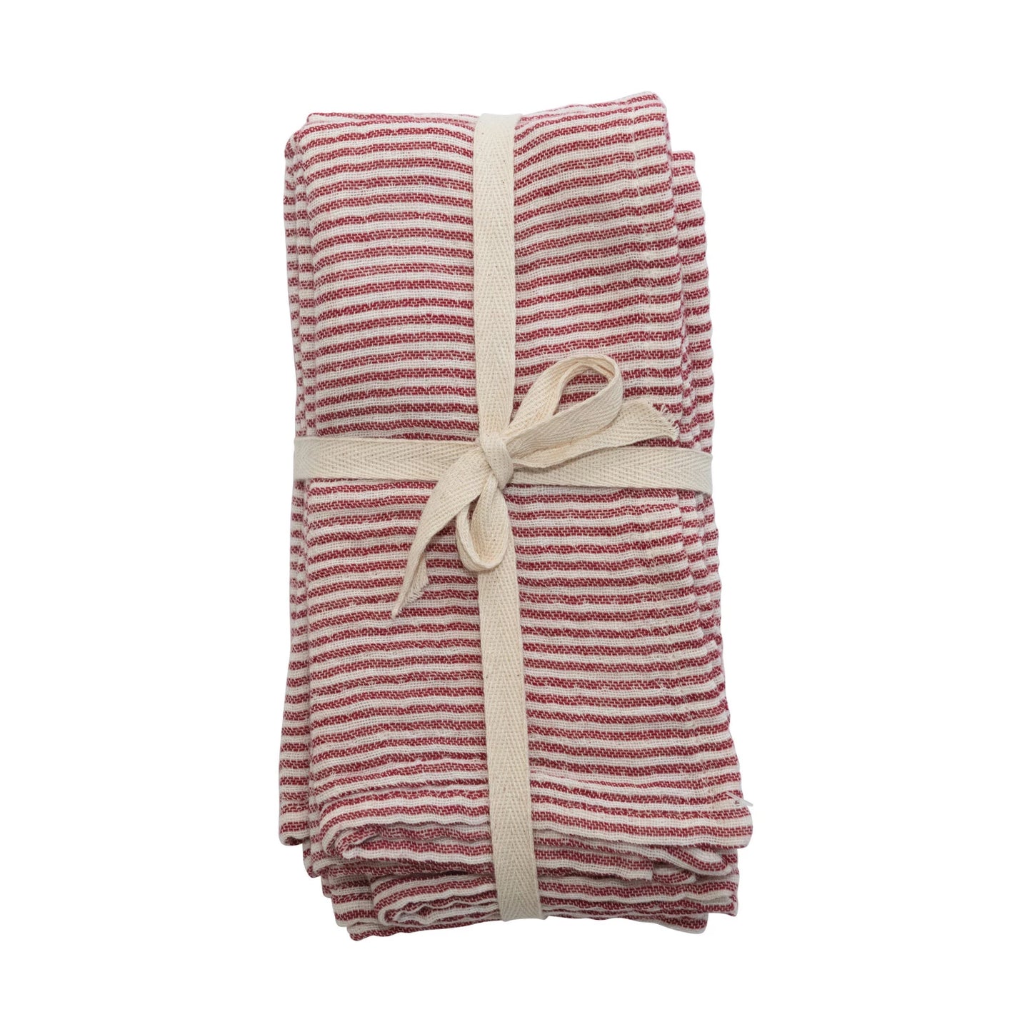 Cotton Napkins with Stripes, Set of 4