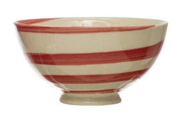 Hand-Painted Stoneware Latte Bowl