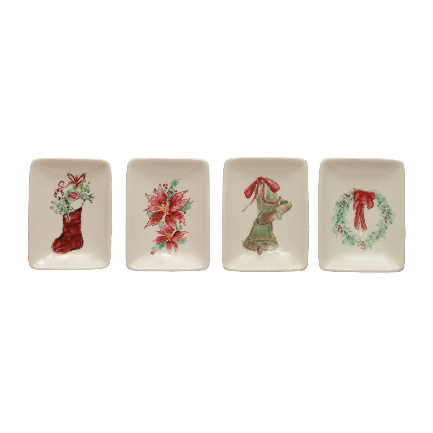 Stoneware Dishes With Holiday Images