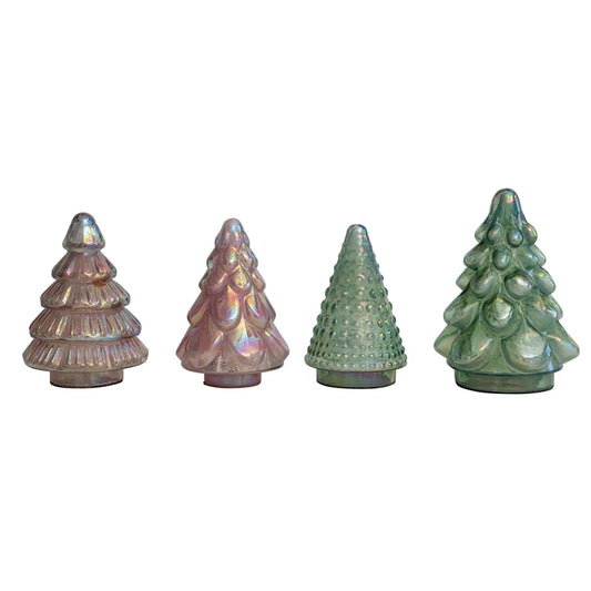 Embossed Mercury Glass Trees
