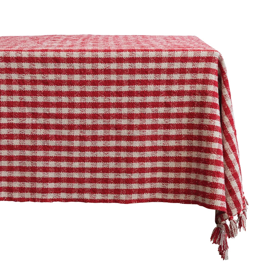 Woven Recycled Cotton Blend Tablecloth