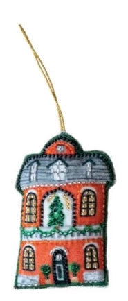 Beaded Cotton House Ornament