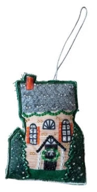 Beaded Cotton House Ornament