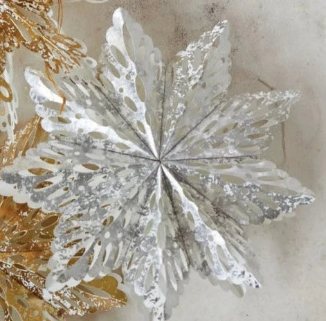 Handmade Recycled Paper Folding Snowflake Ornament