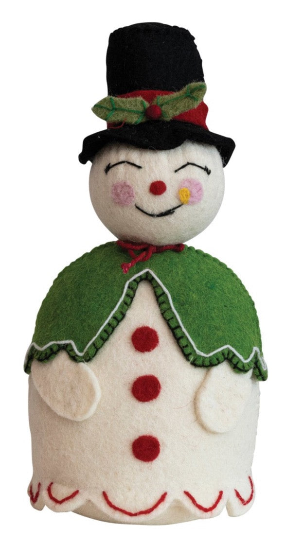 Handmade Wool Felt Santa/Snowman