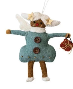 Felt Girl In Christmas Tree Outfit Ornament
