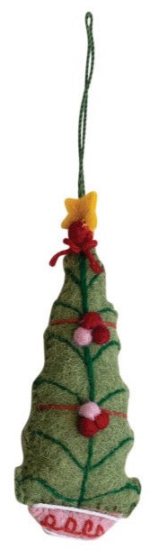 Handmade Wool Felt Tree Ornaments