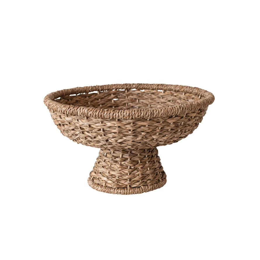 Braided Bankuan & Rattan Footed Bowl