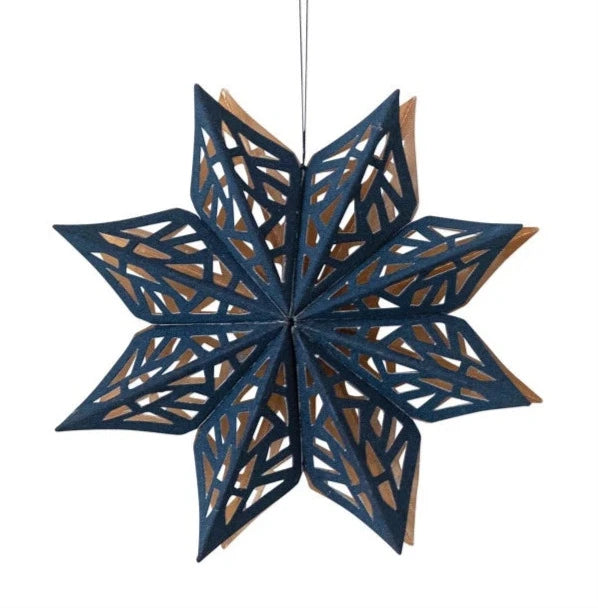 Recycled Paper Snowflake Ornament