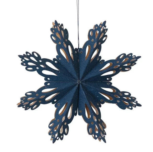 Recycled Paper Snowflake Ornament