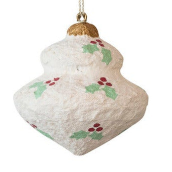 Paper Mache Ornament With Metallic Gold Details