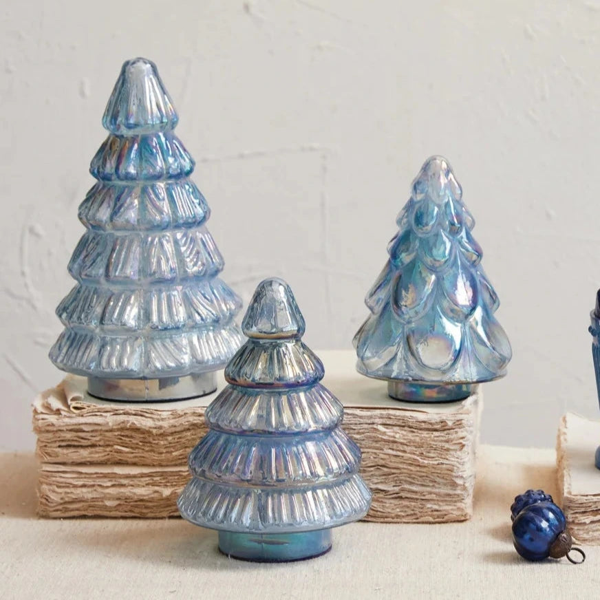 Embossed Recycled Glass Trees