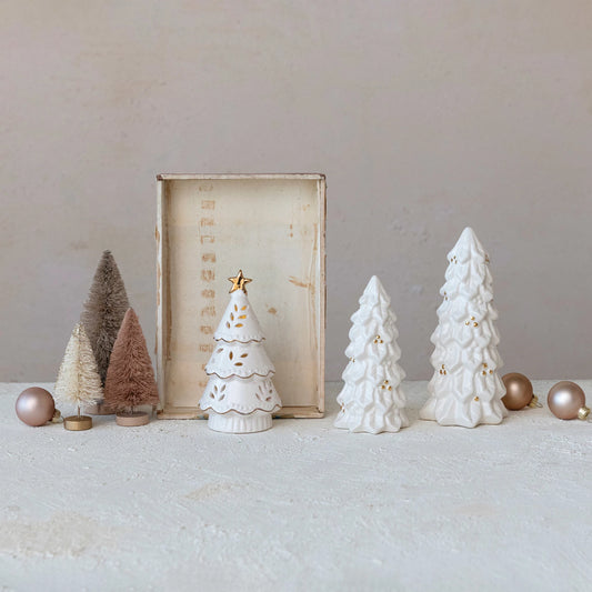 Stoneware Christmas Trees