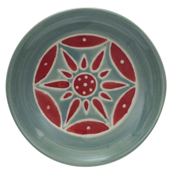 Hand-Painted Stoneware Plate