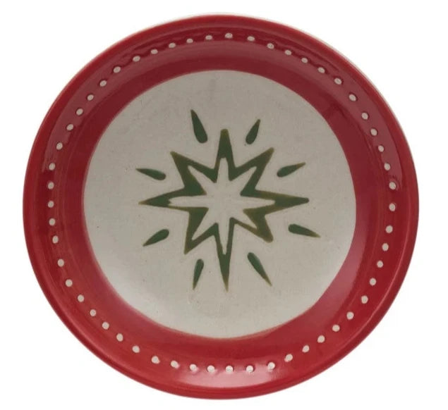 Hand-Painted Stoneware Plate