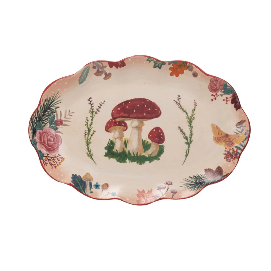 Woodland Flora Ceramic Platter