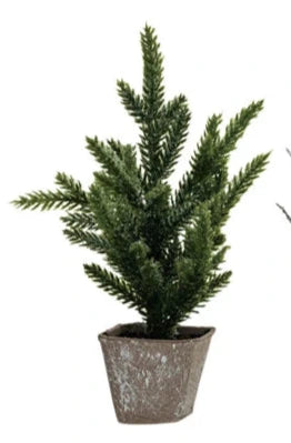 Faux Evergreen Tree in Paper Pot