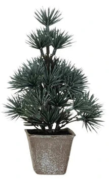 Faux Evergreen Tree in Paper Pot