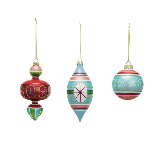 Glass Ornaments With Glitter