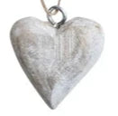 Mango Wood Heart Ornaments with Jute Hangers