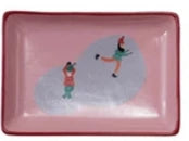 Stoneware Dish with North Pole Pattern