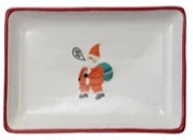 Stoneware Dish with North Pole Pattern