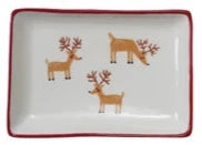 Stoneware Dish with North Pole Pattern