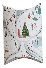 Paper Gift Box with North Pole Pattern