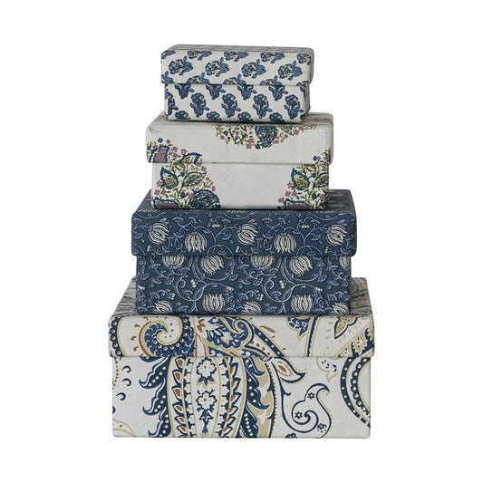 Handmade Recycled Block Paper Nested Gift Boxes