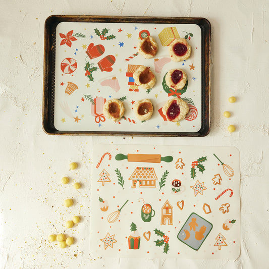 Silicone Non-Slip Baking Mat with Holiday Pattern