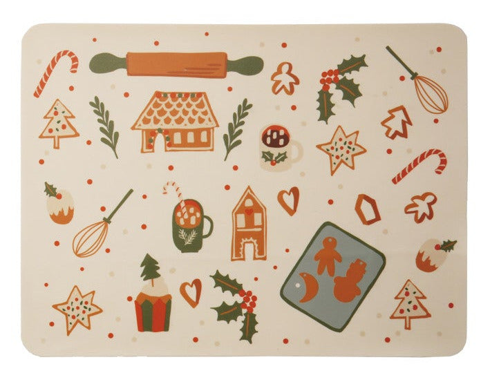 Silicone Non-Slip Baking Mat with Holiday Pattern