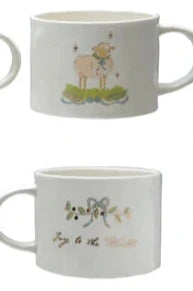 Stoneware Mug With Gold Electroplating