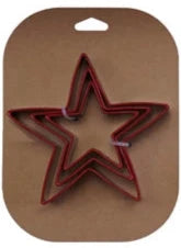 Stainless Steel Holiday Cookie Cutters On Card Star