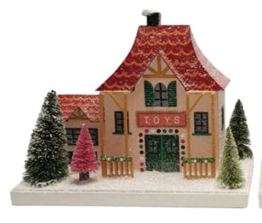 Paper North Pole Building With LED Light