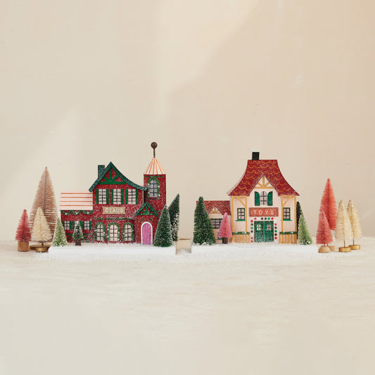 Paper North Pole Building With LED Light