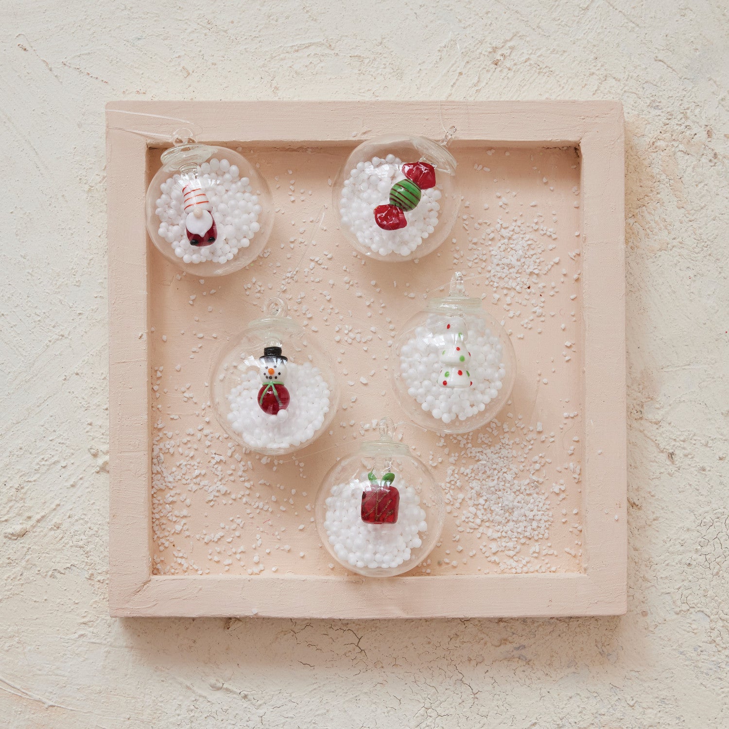 Glass Snow Globe Ornament with Figure