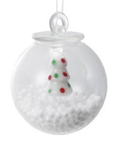 Glass Snow Globe Ornament with Figure