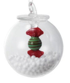 Glass Snow Globe Ornament with Figure