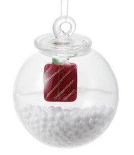 Glass Snow Globe Ornament with Figure