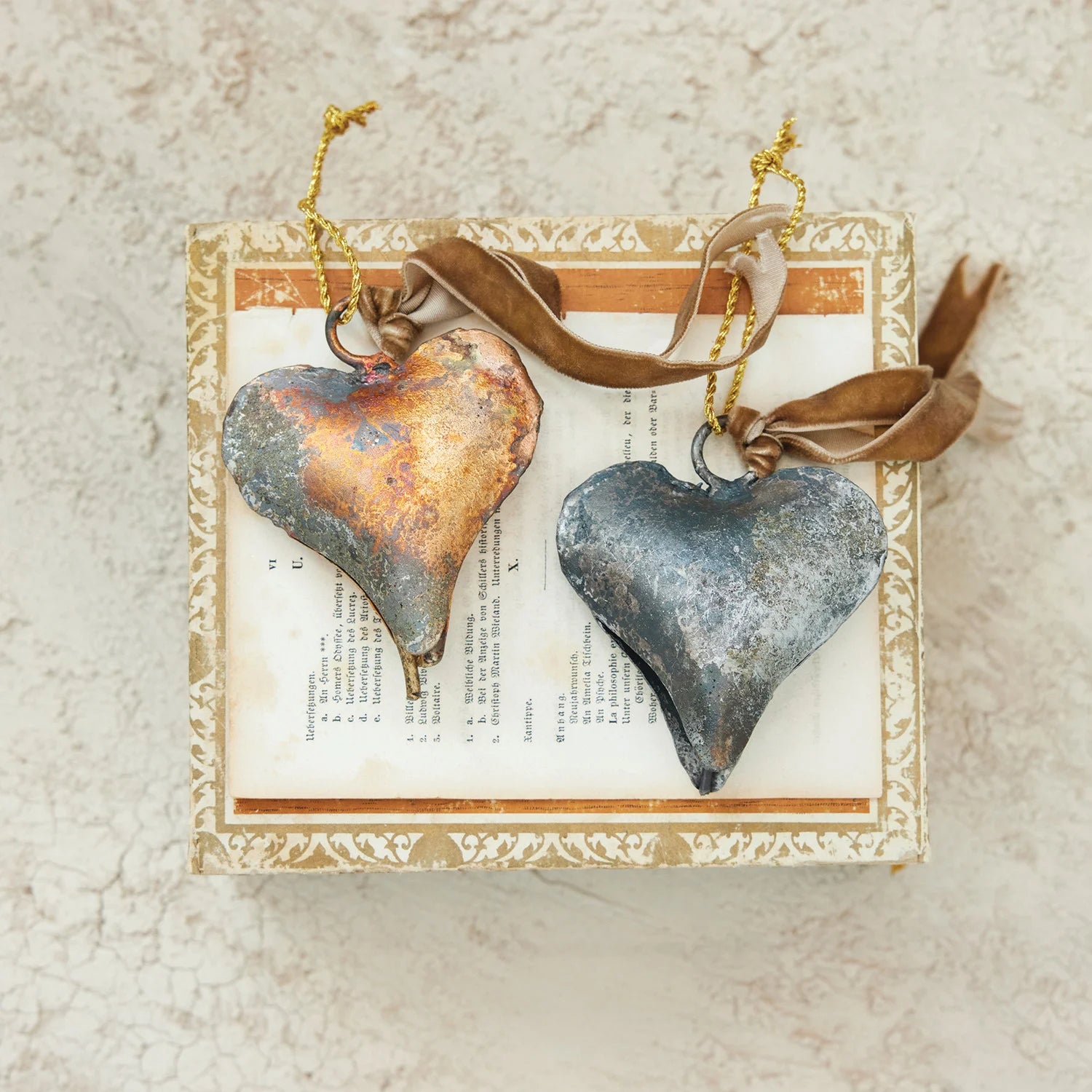Metal Heart Shaped Bell Ornament