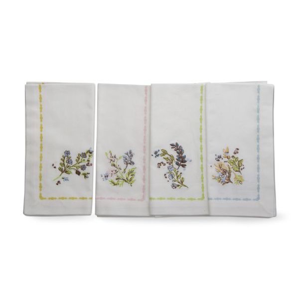 Meadow Embroidered Napkins Set/4