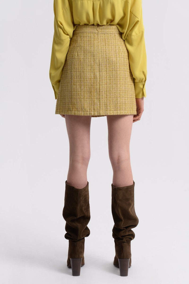 Molly Bracken MIni Velvet Tweed Skirt