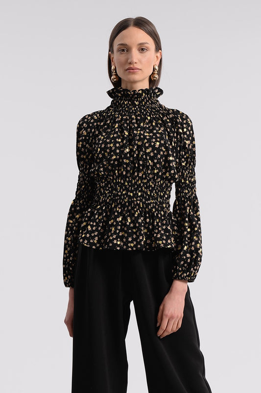 Molly Bracken Printed Blouse With Smock