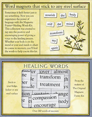 Healing Words Magnetic Poetry Kit