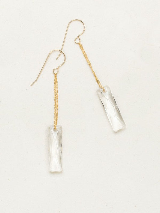 Holly Yashi Gold/Clear Callisto Drop Earrings