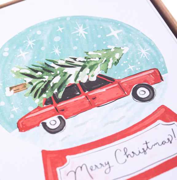 Snow Globe Large Classic Holiday Boxed Card
