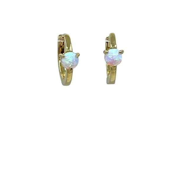 Athena Designs Small Hoop With Opalite Stone