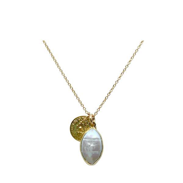 Athena Designs Pearl Charm Necklace