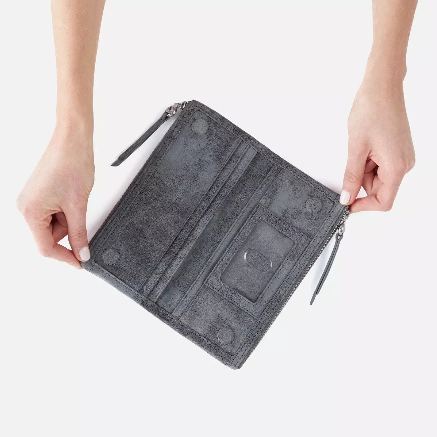 Hobo Large Keen Wallet Grey