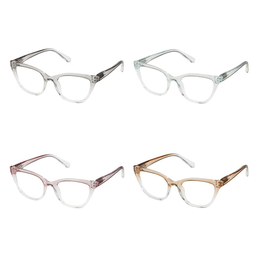 Blue Gem Cat Eye Readers
